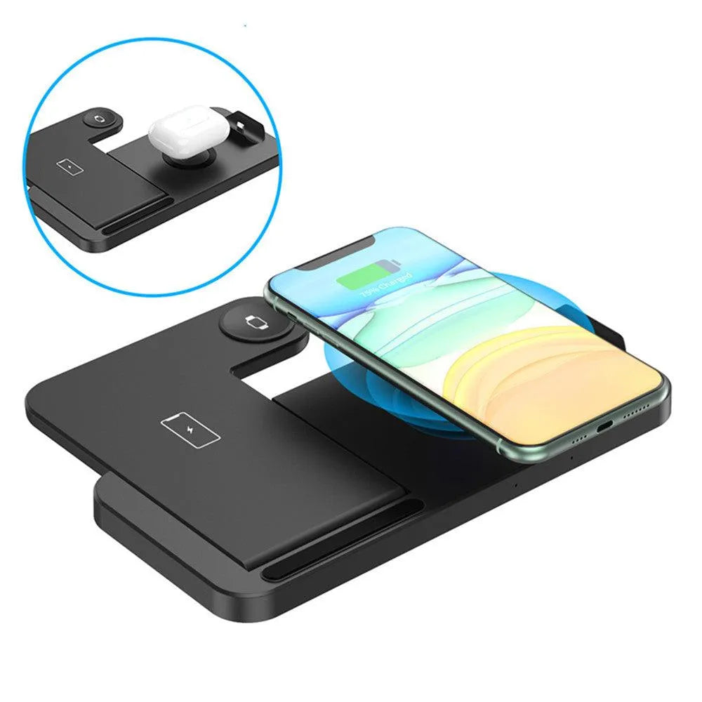 4-in-1 Fast Wireless Charging Station iPhone iPod Apple watch and Samsung phones - Mobile & Laptop Accessories by Yellow Pandora - Apple Watch, Apple-Watch-Charger, AppleWatch, autopostr_pinterest_64771, autopostr_pinterest_64835, cell phone, gadgets, Gift, her, him, HomePage, iphone, iphone-Accessories, Iphone-Charger, mobile phone, qi, samsung, wireless charger