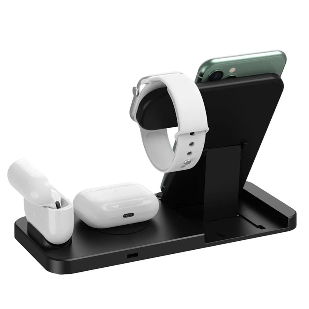 4-in-1 Fast Wireless Charging Station iPhone iPod Apple watch and Samsung phones - Mobile & Laptop Accessories by Yellow Pandora - Apple Watch, Apple-Watch-Charger, AppleWatch, autopostr_pinterest_64771, autopostr_pinterest_64835, cell phone, gadgets, Gift, her, him, HomePage, iphone, iphone-Accessories, Iphone-Charger, mobile phone, qi, samsung, wireless charger