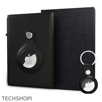 Thumbnail for Premium Leather & Aluminum RFID-Blocking AirTag Wallet AirTag Card Holder with KeyChain -  by USAdrop - AirTag, AirTag-Wallet