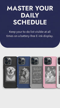 E-ink Screen Phone Case - Customizable Display Cover with NFC Technology | Battery-Free Personalized Design for iPhone
