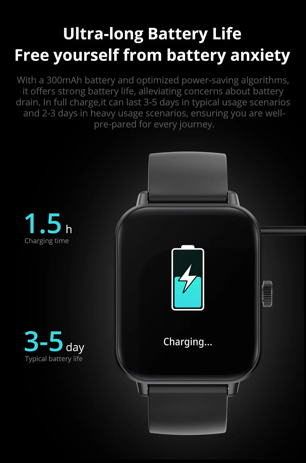 VitalPulse™ Smart Life Watch – Big Screen, Big Impact™