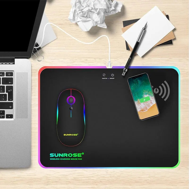 Wireless Charging Luminous Mouse Pad - TechShopi