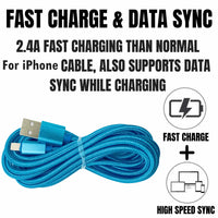 Thumbnail for 2 Pack 10FT XL Charger Compatible for Iphone Cable Nylon Woven Zebra - Mobile & Laptop Accessories by Fuchsia Electra - HomePage, iphone, Iphone-Charger