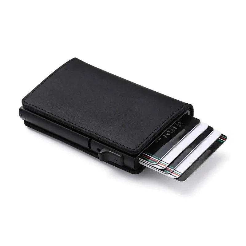 AirTag Wallet & Card Holder RFID Carbon Fibre PU Leather - TechShopi