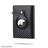 Thumbnail for AirTag Wallet & Card Holder RFID Carbon Fibre PU Leather - TechShopi