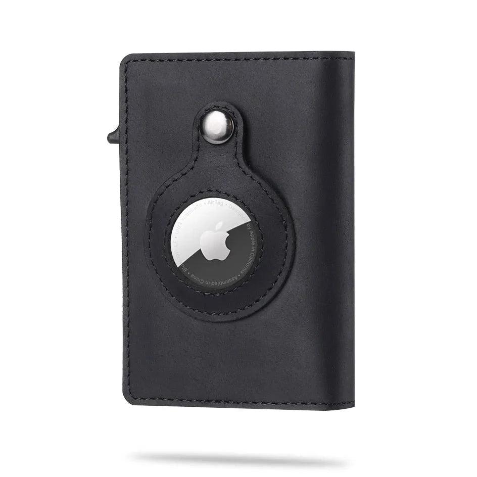 AirTag Wallet & Card Holder RFID Carbon Fibre PU Leather - TechShopi