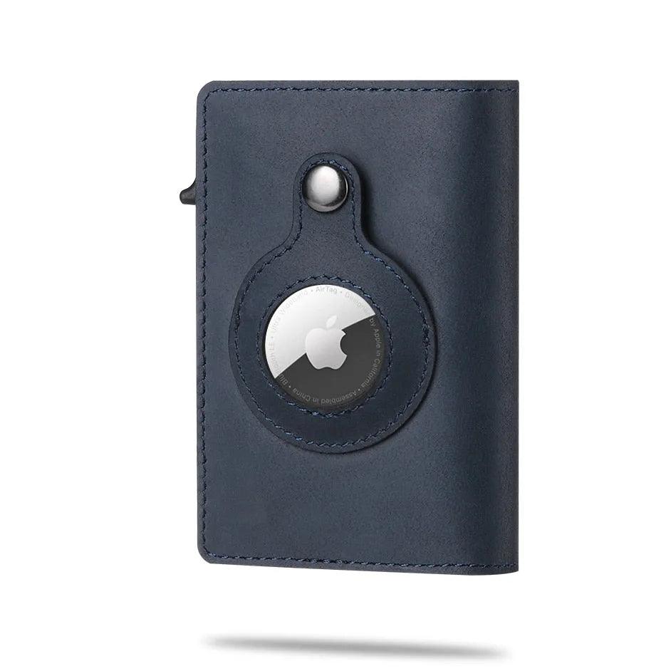 AirTag Wallet & Card Holder RFID Carbon Fibre PU Leather - TechShopi