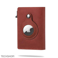 Thumbnail for AirTag Wallet & Card Holder RFID Carbon Fibre PU Leather - TechShopi