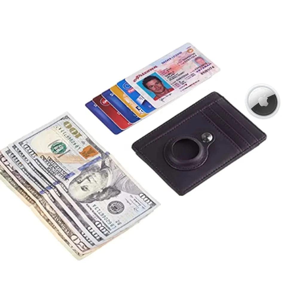 AirTag Wallet & Card Holder RFID Slim PU Leather - TechShopi