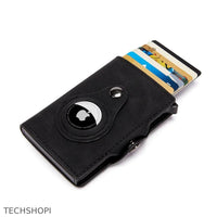 Thumbnail for AirTag Wallet & Card Holder RFID with Zipper Genuine Leather - TechShopi