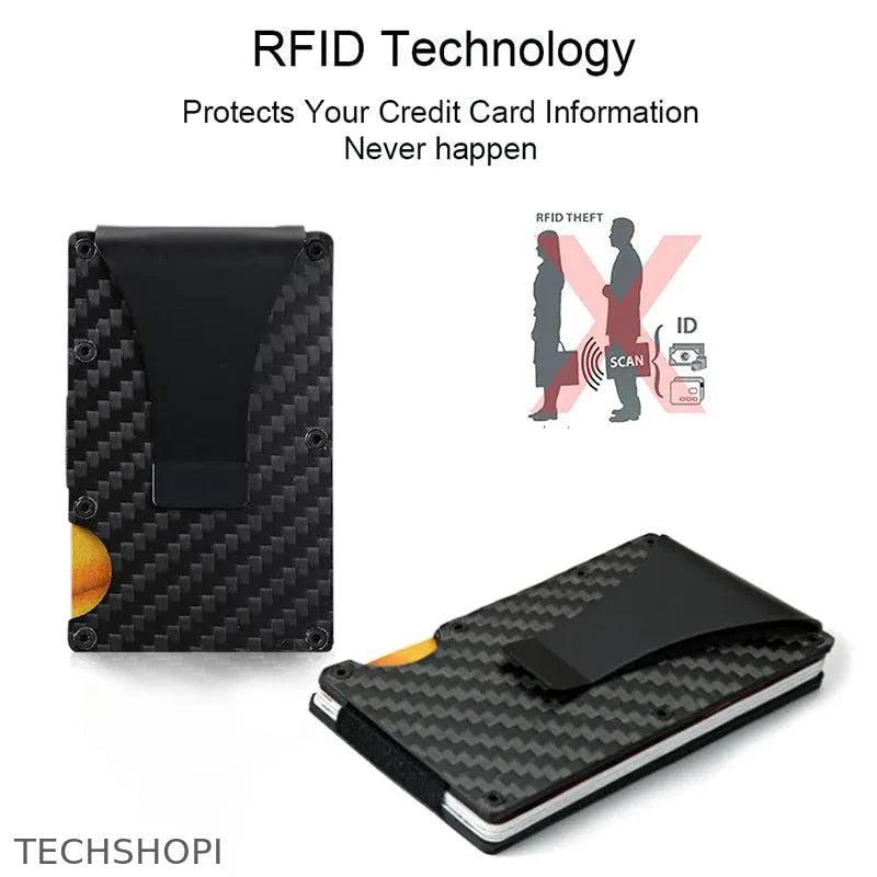 Carbon Fiber Card Holder Wallet - Slim, Secure and Stylish customized Name service - 0 by TechShopi - AirTag, AirTag-CardHolder, autopostr_pinterest_64772, autopostr_pinterest_64836, HomePage