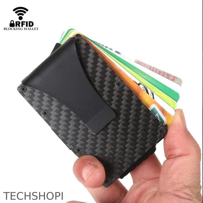 Carbon Fiber Card Holder Wallet - Slim, Secure and Stylish customized Name service - 0 by TechShopi - AirTag, AirTag-CardHolder, autopostr_pinterest_64772, autopostr_pinterest_64836, HomePage