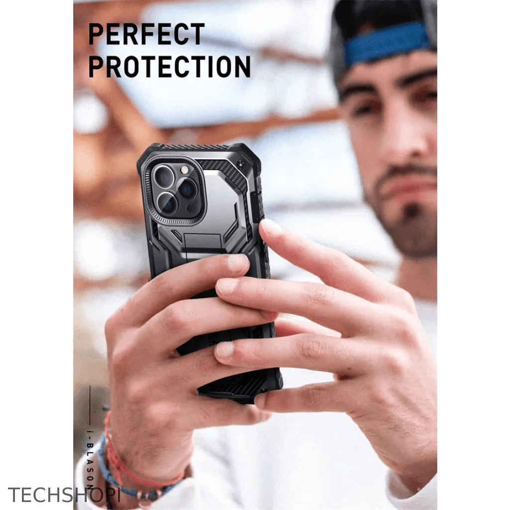 iPhone 14 Pro Max Case 6.7" - Armourbox Dual Layer Holster Bumper with Built-in Screen Protector -  by TechShopi - HomePage, iphone, iphonecase