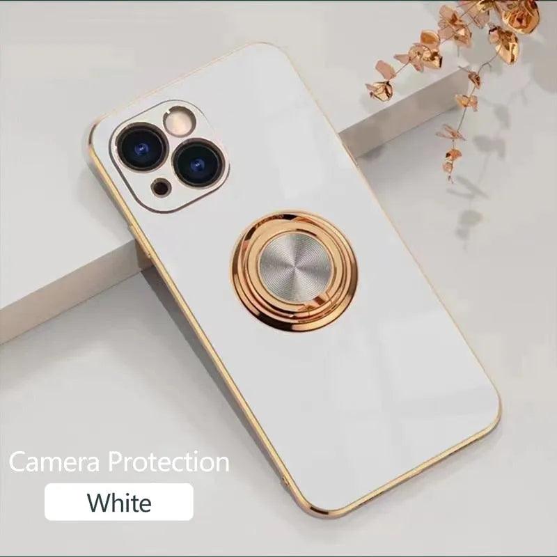 Luxury Plating Magnetic & Ring Phone Case For iPhone - TechShopi