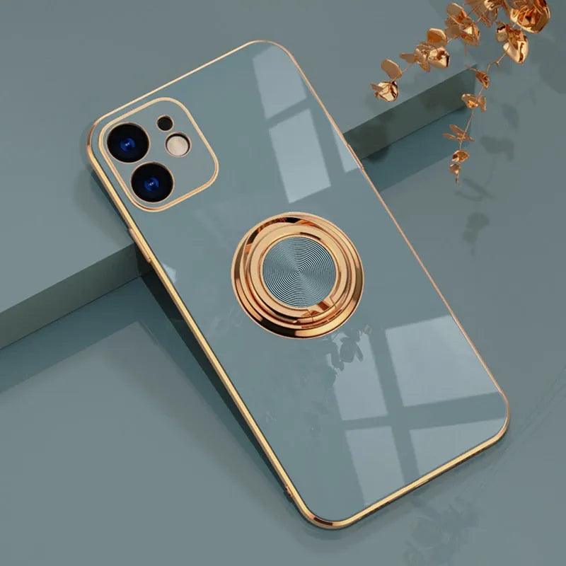 Luxury Plating Magnetic & Ring Phone Case For iPhone - TechShopi