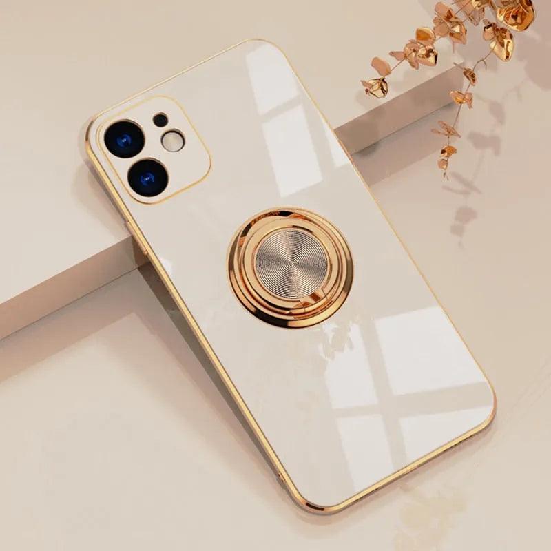 Luxury Plating Magnetic & Ring Phone Case For iPhone - TechShopi