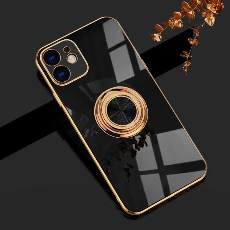 Luxury Plating Magnetic & Ring Phone Case For iPhone - TechShopi