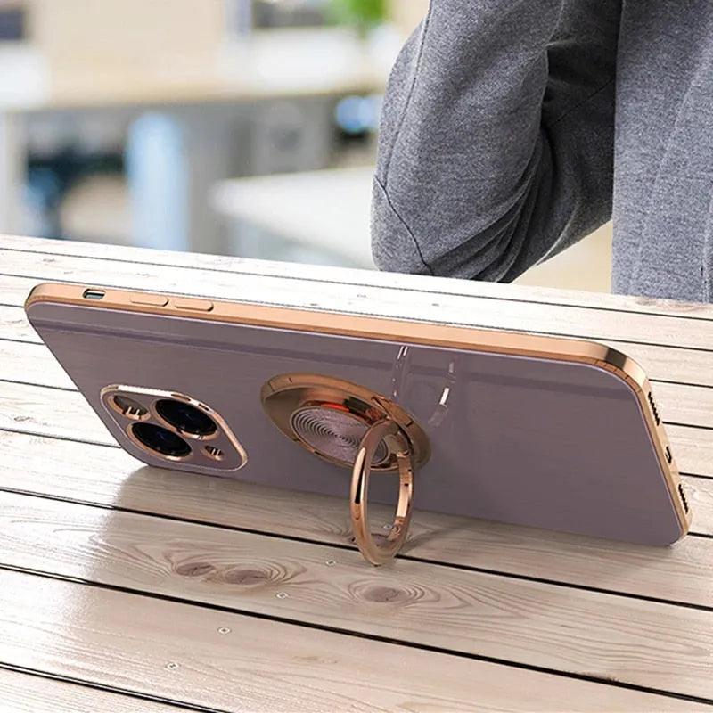 Luxury Plating Magnetic & Ring Phone Case For iPhone - TechShopi