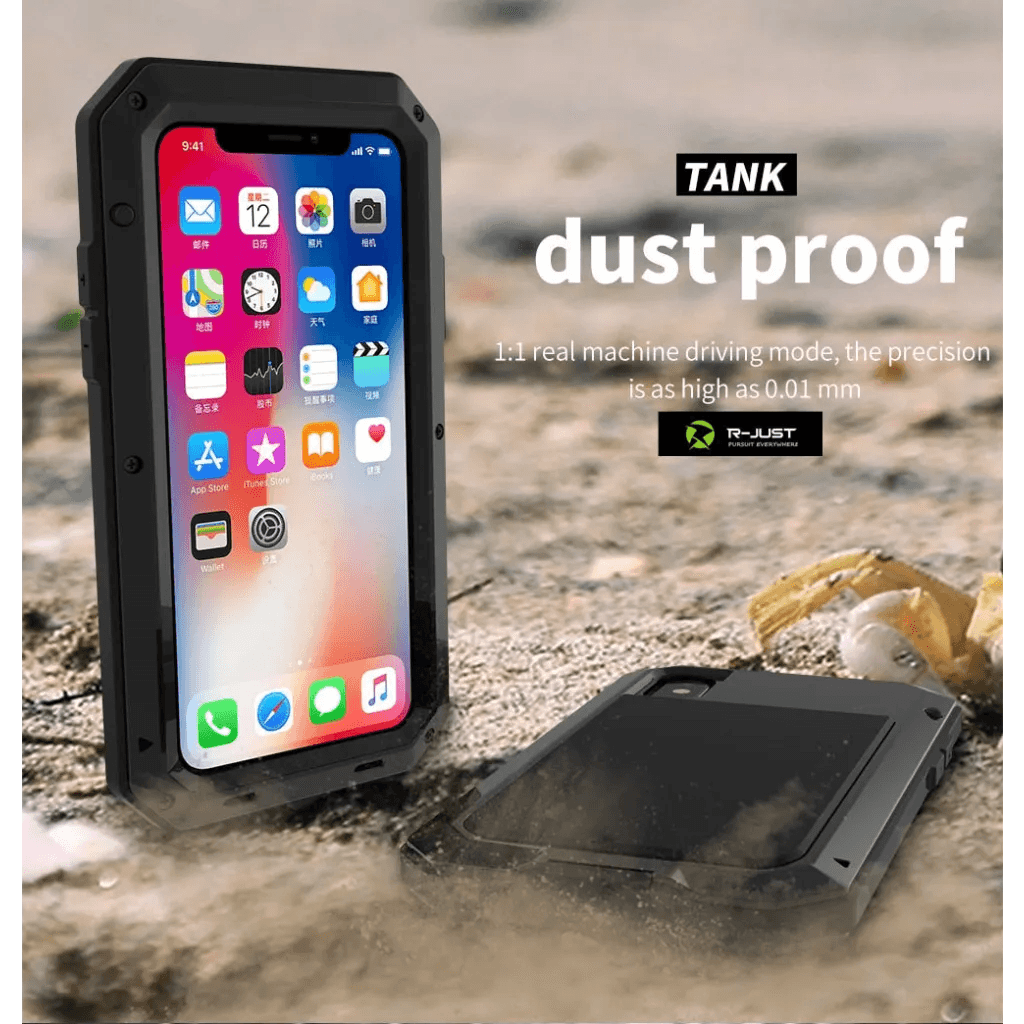 TANK Rugged Armour Aluminum Military Case for iPhone 14, 13, 11, 12 Pro, XS MAX - TechShopi
